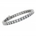 4.00 ct Ladies Round Cut Diamond Tennis Bracelet in 14 kt White Gold 